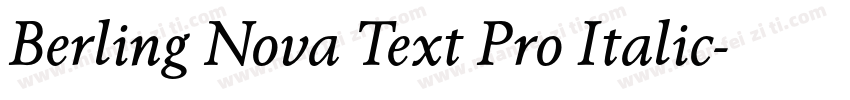 Berling Nova Text Pro Italic字体转换